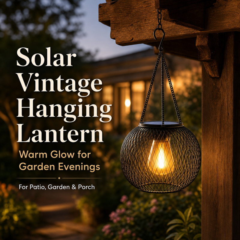 Decor Lighting Floor Lamps - Solar Powered LED Hanging Floor Lamp