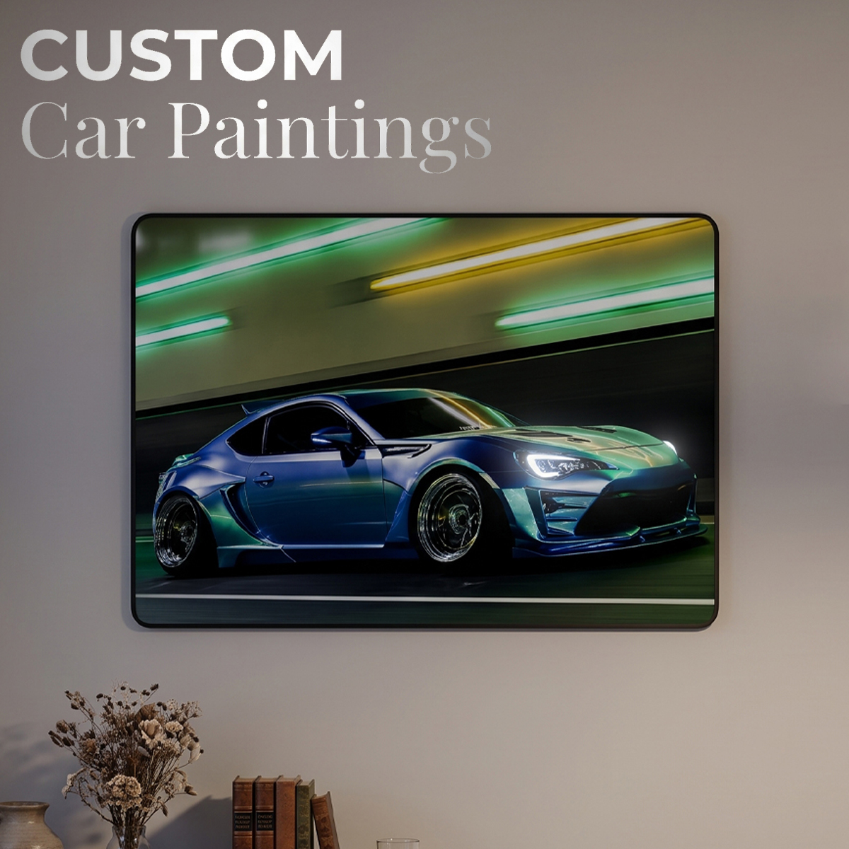 Garage Lighting Decor - Customizable car art with USB control