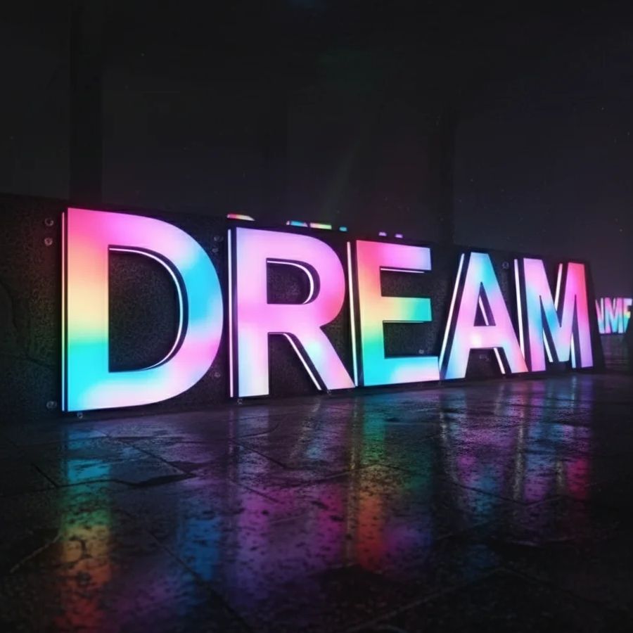 Lighting Decor Company - Custom RGB Metal LED Sign Wall