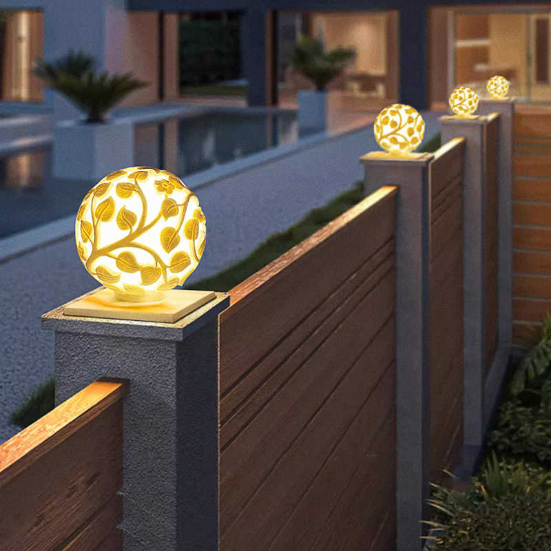 Decor Lighting Floor Lamps - Outdoor column lights solar LED column