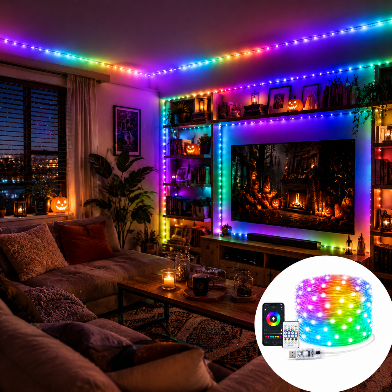 Lighting Decor Home - DIY Smart RGB LED Lights USB