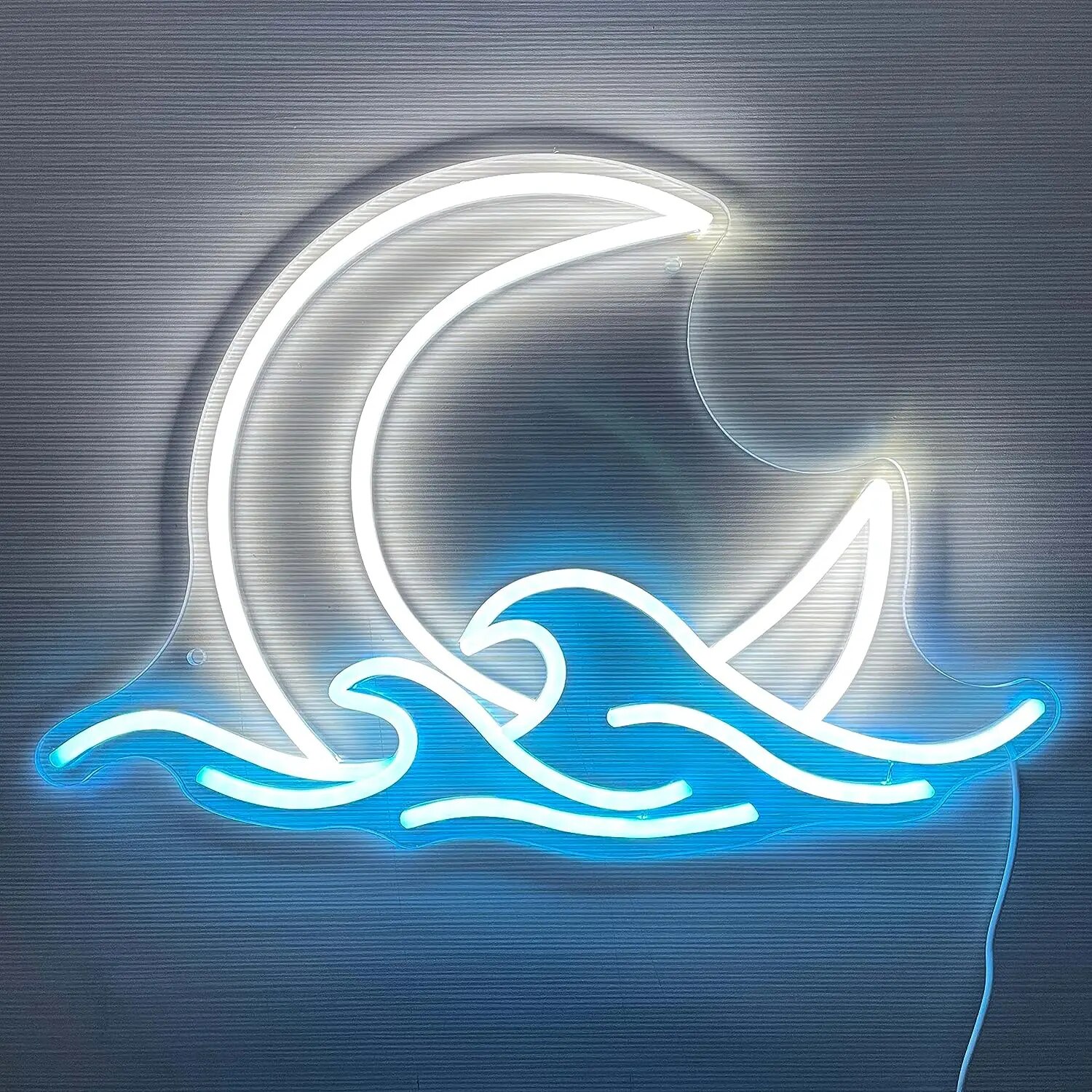 Neon Sign Custom Led - Neon Sign Moon over Sea Neon
