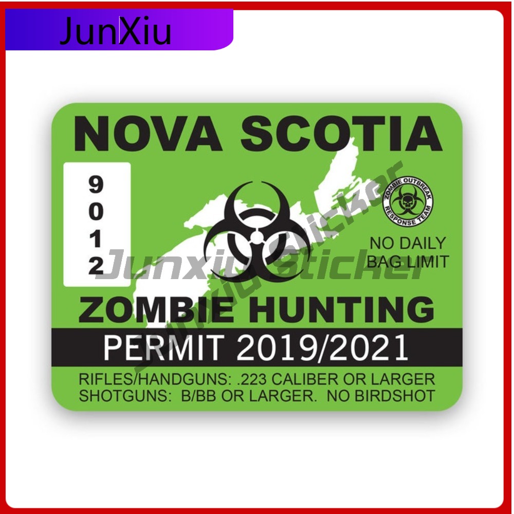 Nova Decor & Lighting Juletrelys - Nova Scotia Zombie Hunting Permit Sticker
