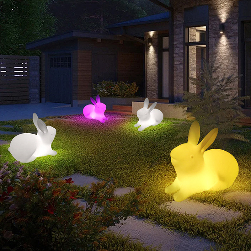 Decor Lighting Floor Lamps - Luminous floor lamp courtyard solar LED