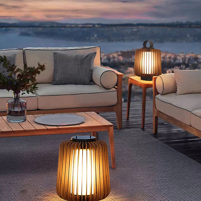 Decor Lighting Floor Lamps - Luminous floor lamp courtyard solar LED