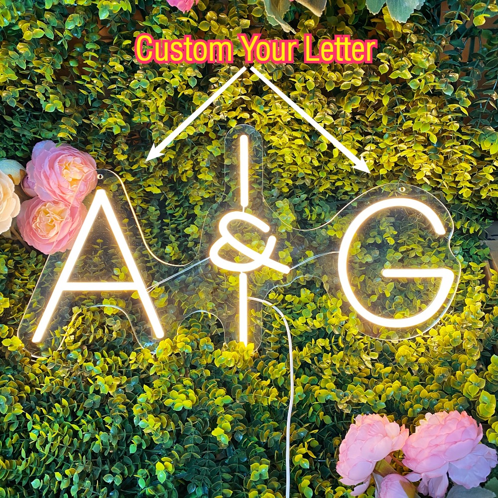 Neon Sign Custom Led - Custom LED Neon Sign Personalized Alphabet