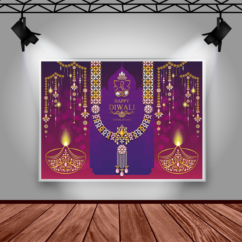 Happy Diwali Photography Backd - Lighting Decoration For Diwali 评论和价格