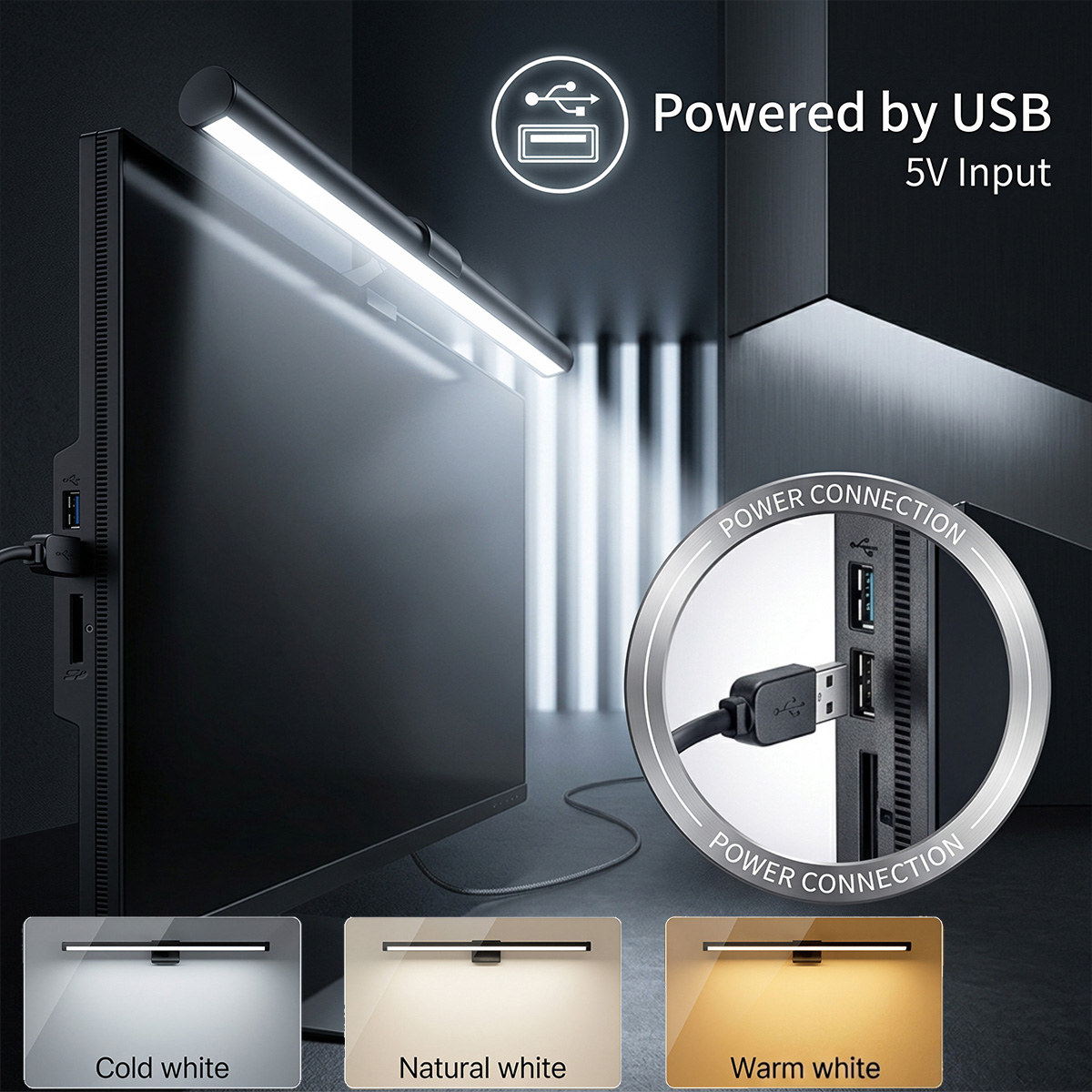 USB Powered LED Computer Scree - Touch Dimmer Lamp 评论和价格