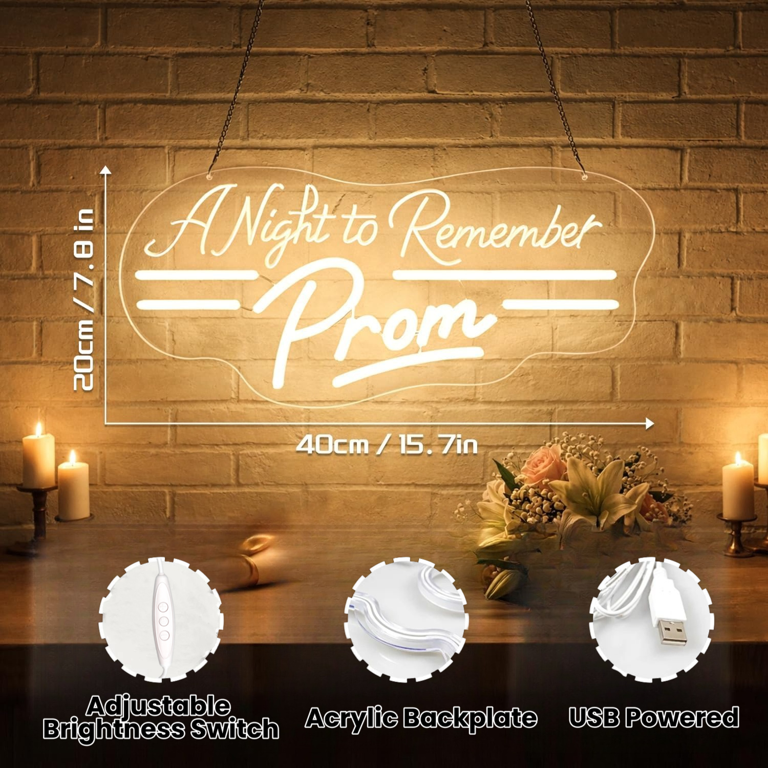 A Night To Remember Prom Neon  - Lighting Room Decor Photo 评论和价格