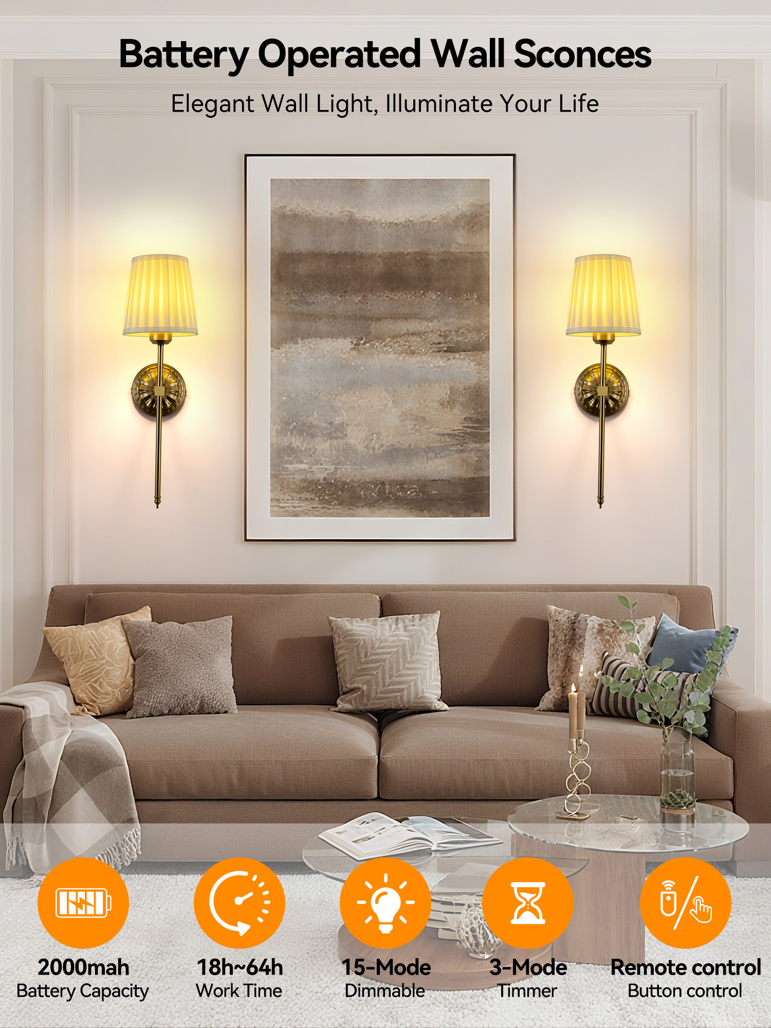 Battery-Powered Wall Light: Re - Touch Dimmer Lamp 评论和价格