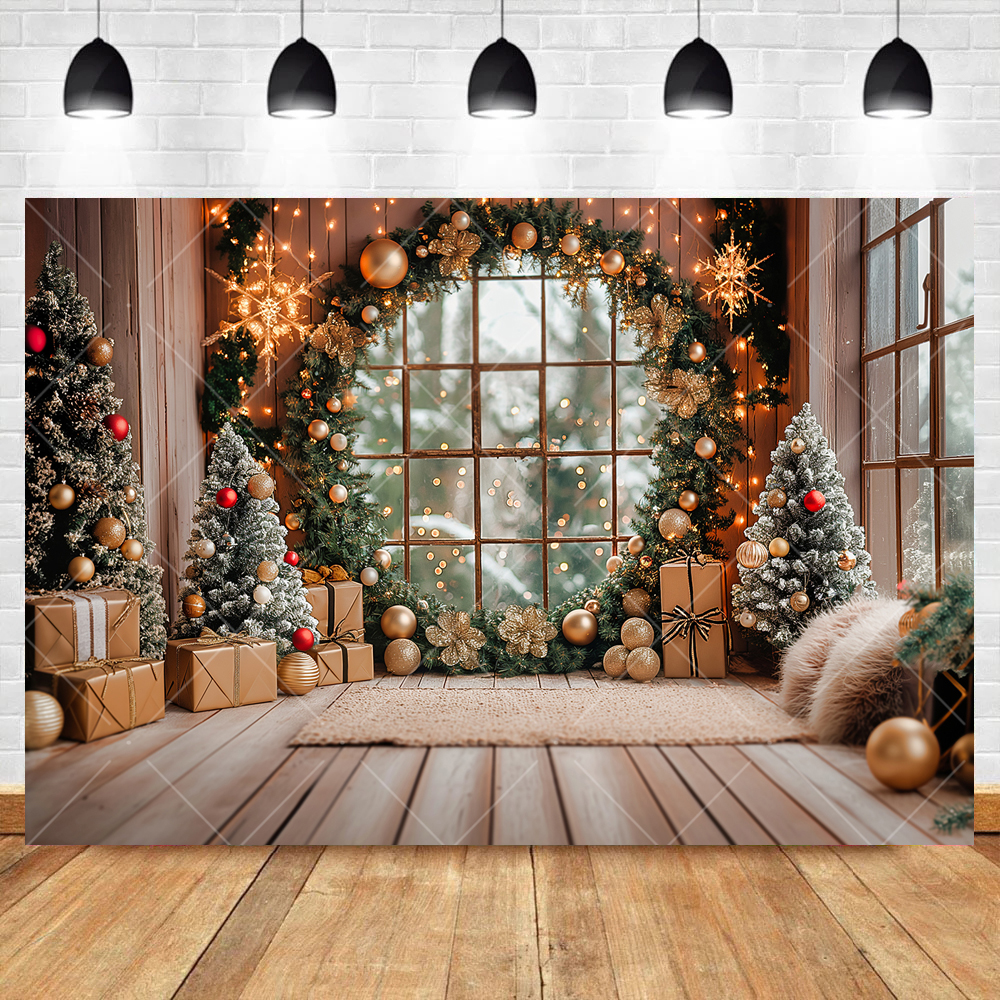 Christmas Interior Arch Window - Lighting Room Decor Photo 评论和价格