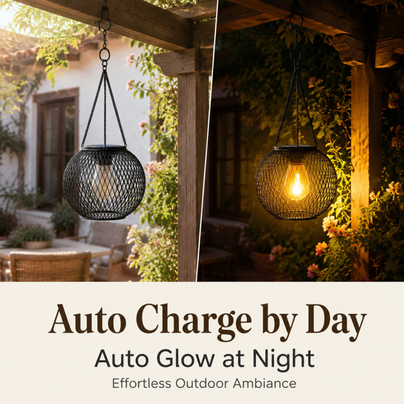 Solar Powered LED Hanging Floo - Decor Lighting Floor Lamps 评论和价格