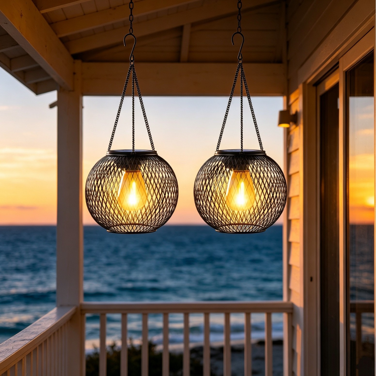 Solar Powered LED Hanging Floo - Decor Lighting Floor Lamps 评论和价格