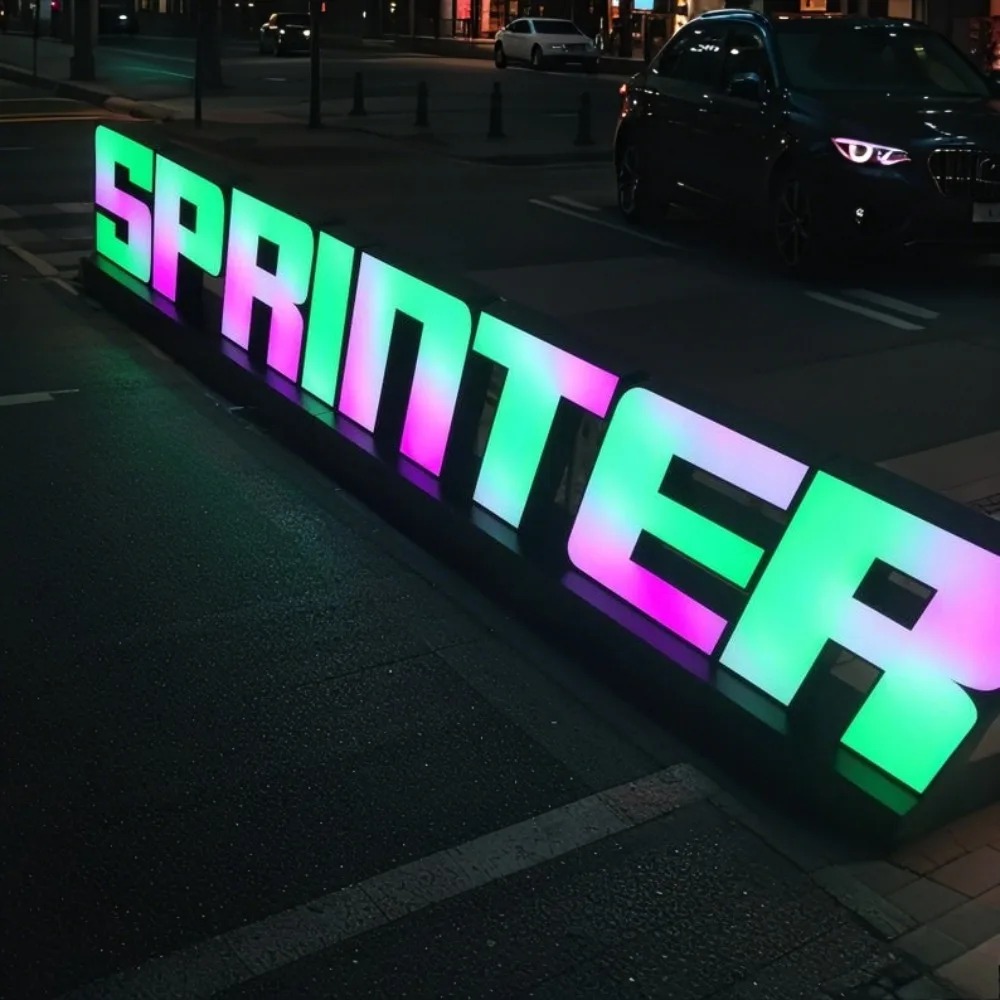 Custom RGB Metal LED Sign Wall - Lighting Decor Company 评论和价格