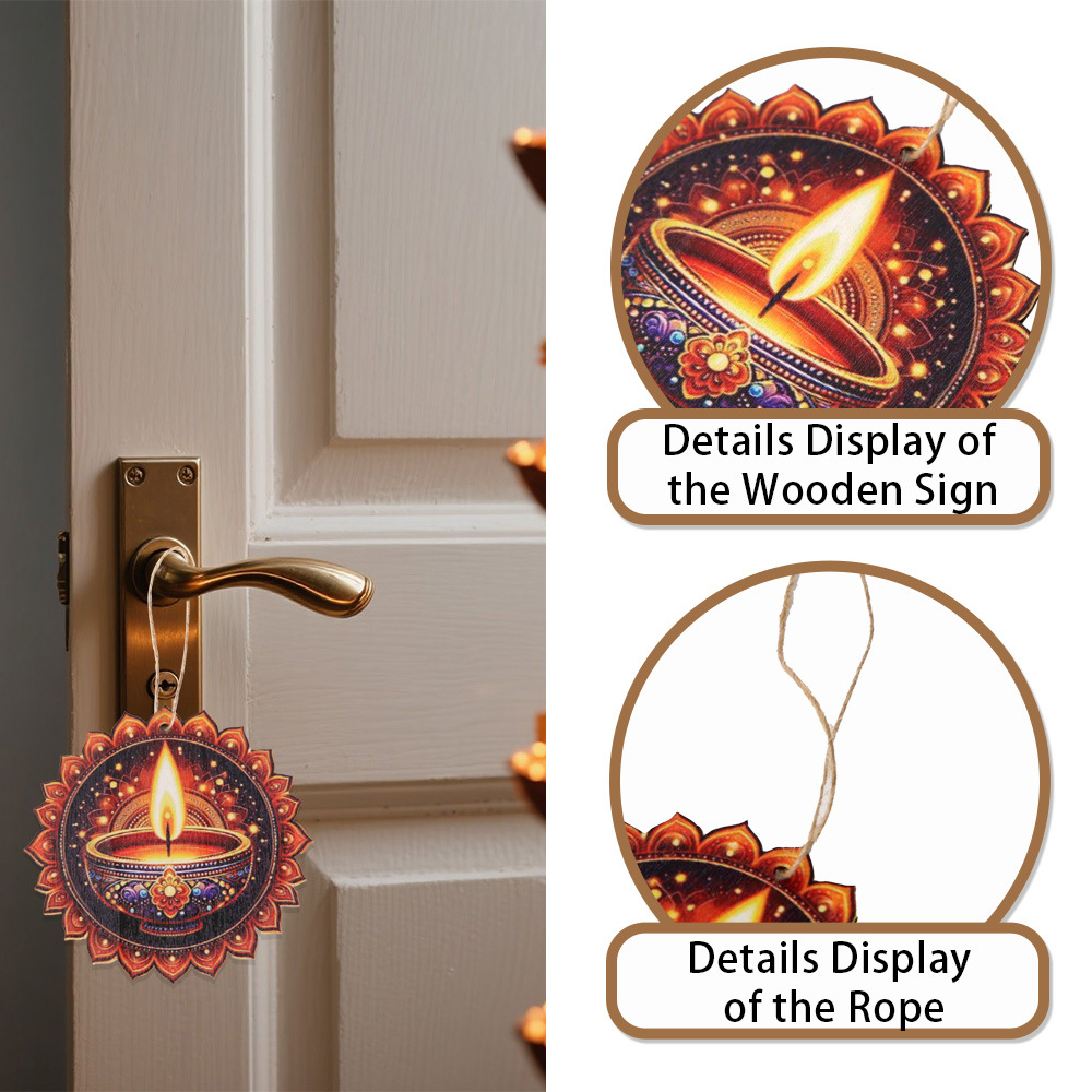 Diwali Themed Decor - Wooden C - Lighting Decoration For Diwali 评论和价格