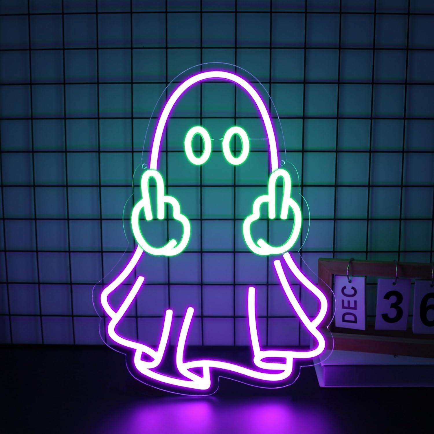 Ghost Neon Sign USB Powered LE - Lighting Decor Home 评论和价格