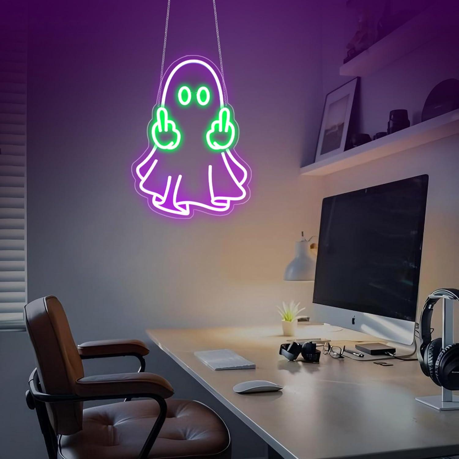 Ghost Neon Sign USB Powered LE - Lighting Decor Home 评论和价格