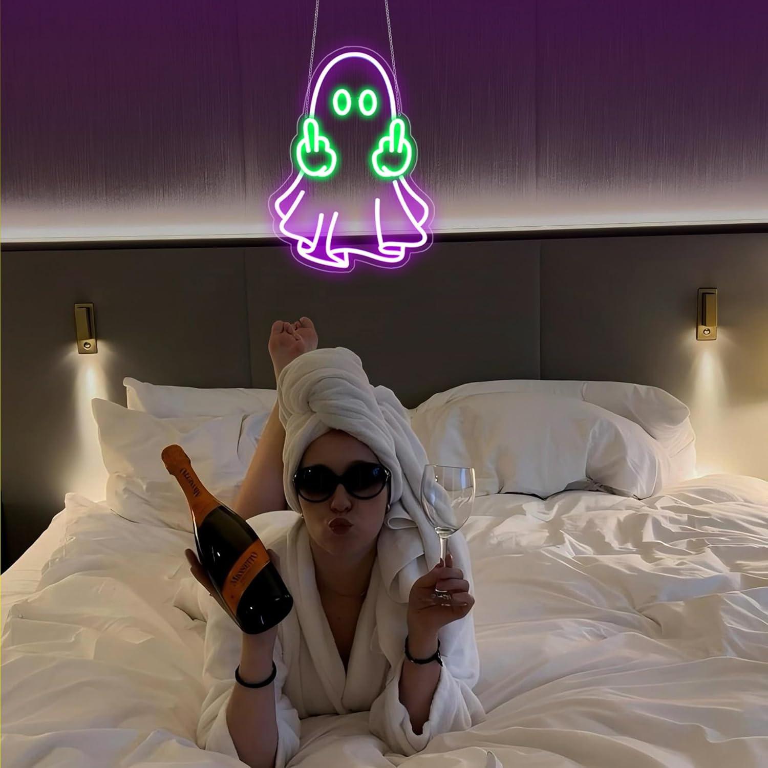 Ghost Neon Sign USB Powered LE - Lighting Decor Home 评论和价格