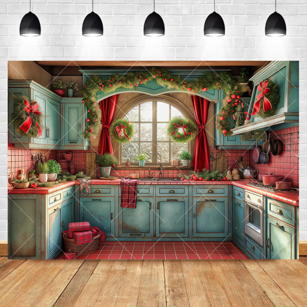 Merry Christmas Kitchen Window - Lighting Room Decor Photo 评论和价格