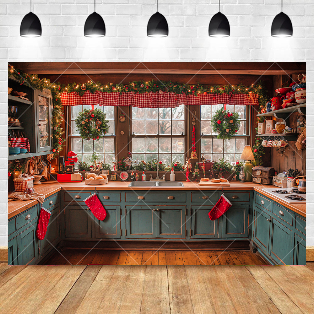 Merry Christmas Kitchen Window - Lighting Room Decor Photo 评论和价格