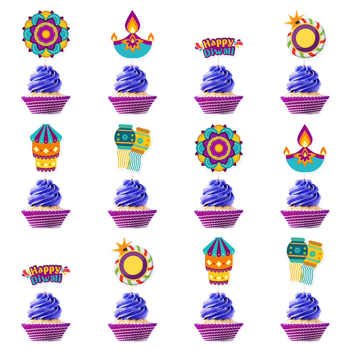 Diwali Theme Cake Decoration,H - Lighting Decoration For Diwali 评论和价格