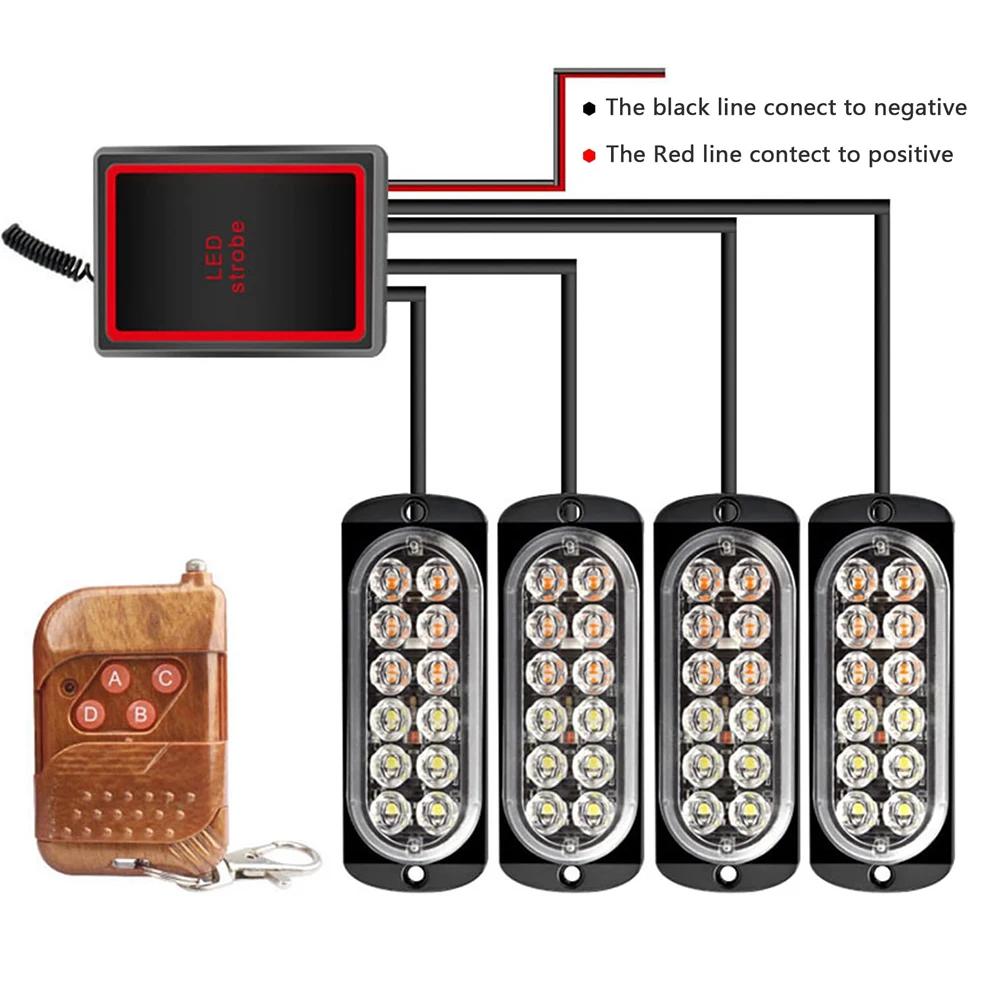4x12 LED Remote Control Car St - Touch Dimmer Lamp 评论和价格