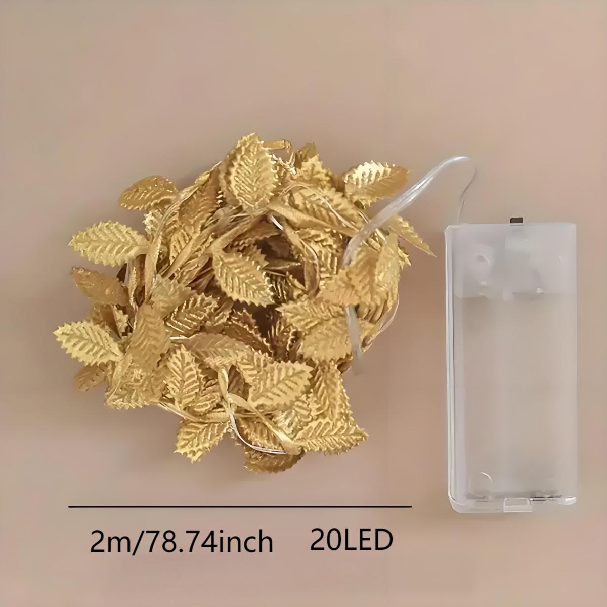Led Romantic Golden Leaf Fairy - Lighting Decoration For Diwali 评论和价格