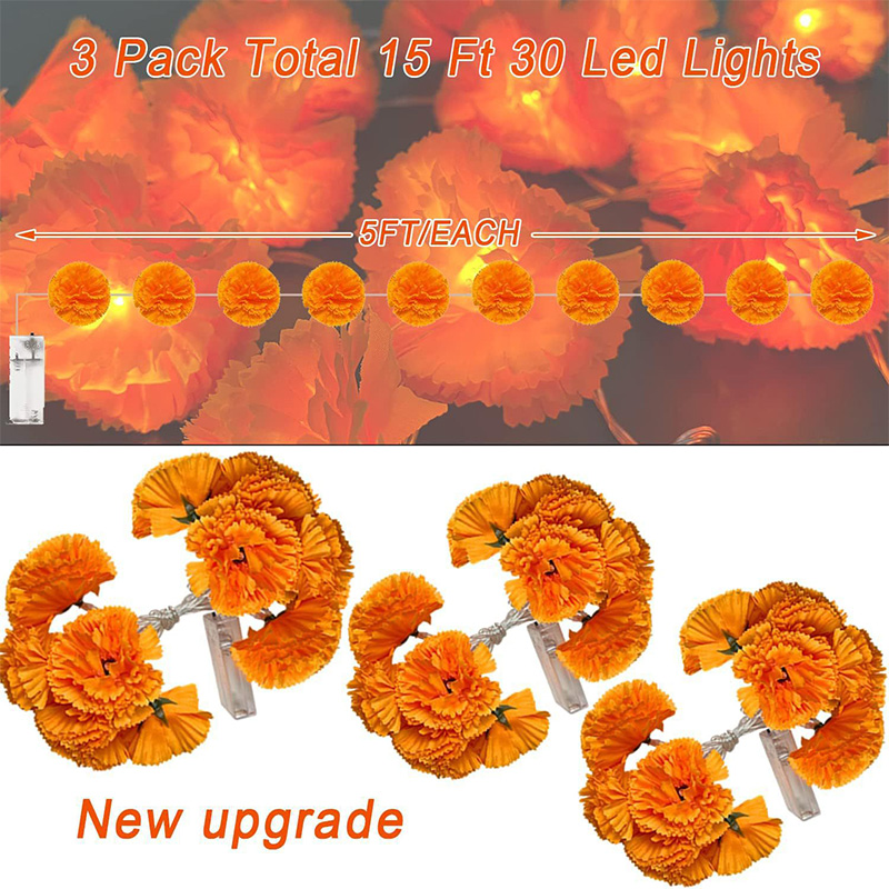 Mexican Marigold Artificial Fl - Lighting Decoration For Diwali 评论和价格