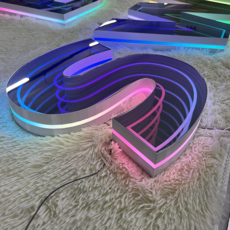 Neon 3D Custom RGB Effect Pane - Neon Sign Custom Led 评论和价格