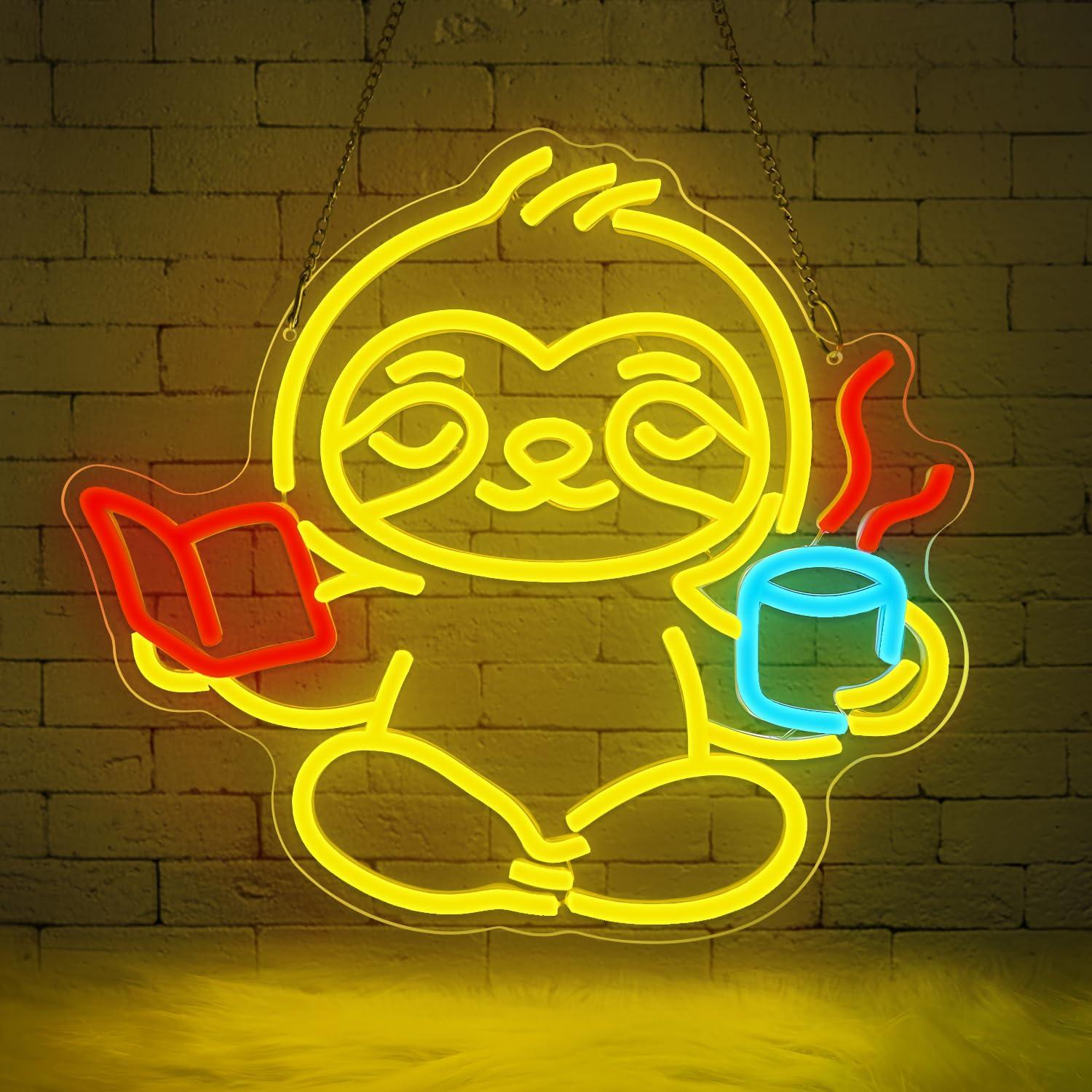 Sloth Neon Sign USB Dimmable L - Lighting Decor Home 评论和价格
