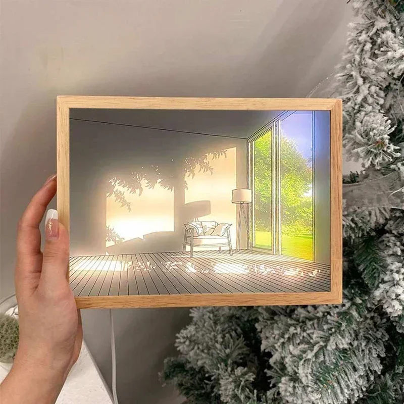 Decorative LED Light Painting  - Lighting Room Decor Photo 评论和价格