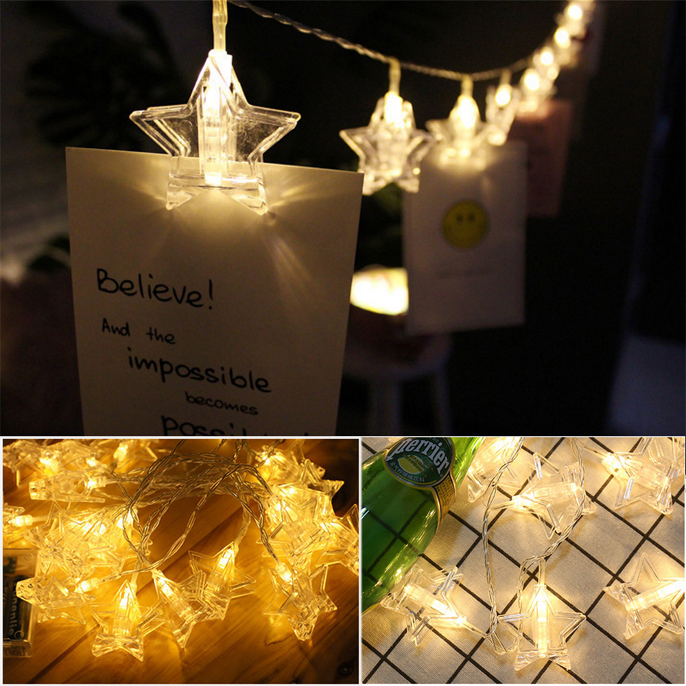 3M 10M LED Star Photo Clip Fai - Lighting Room Decor Photo 评论和价格