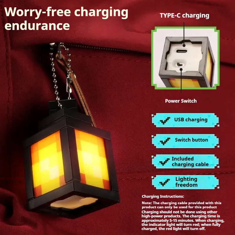 Minecraft Lantern Keychain Min - Lighting Decor Minecraft 评论和价格