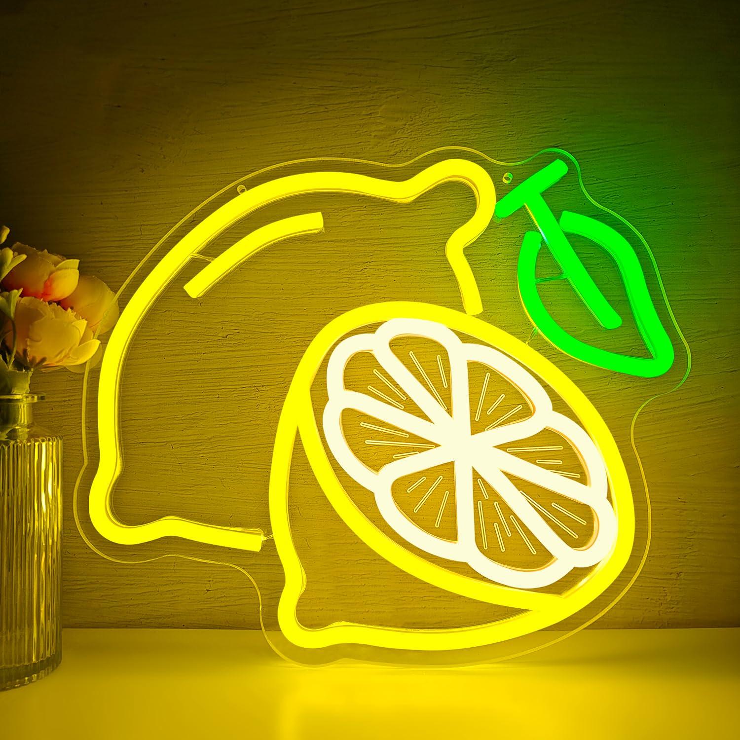 Lemon Neon Sign Dimmable LED L - Lighting Decor Home 评论和价格