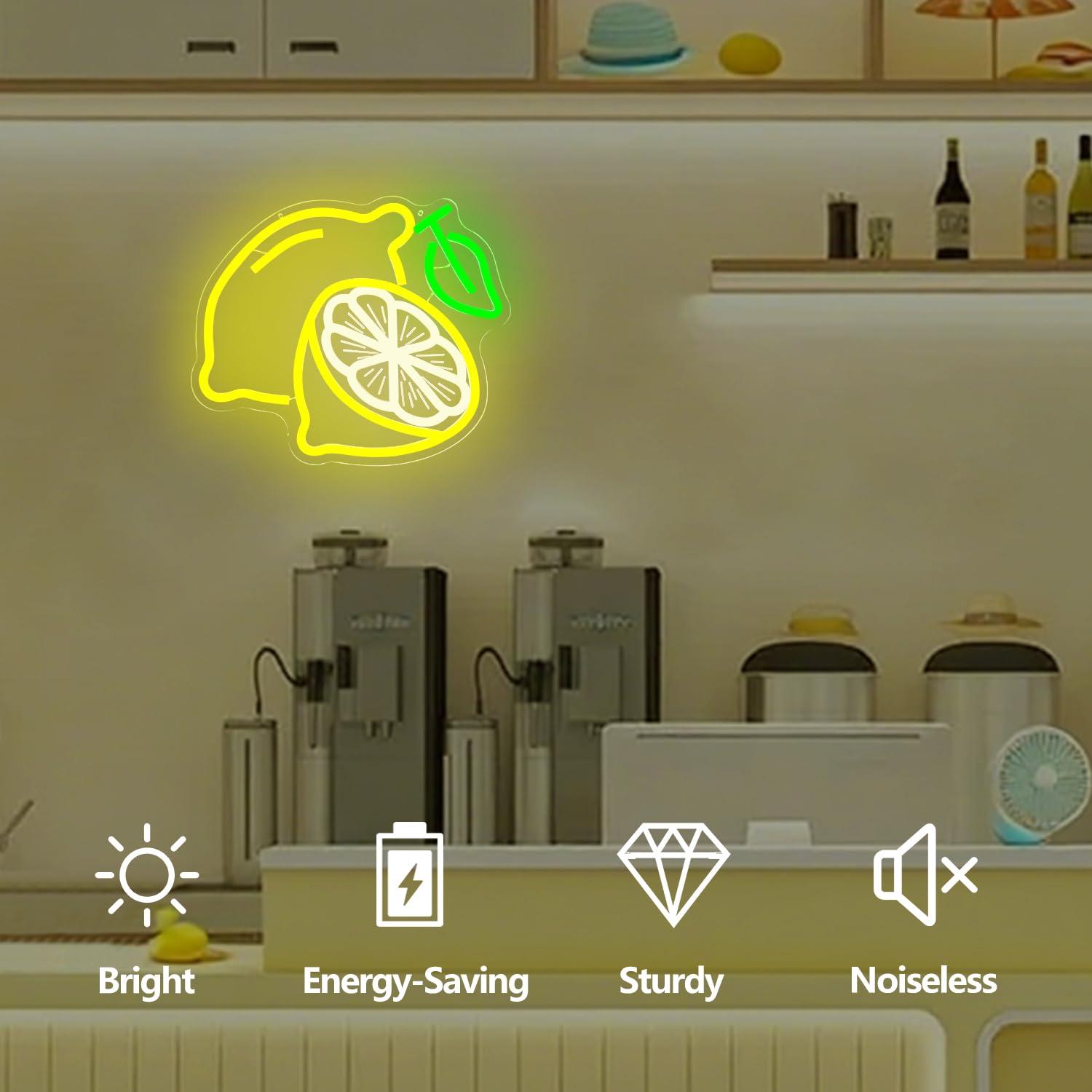 Lemon Neon Sign Dimmable LED L - Lighting Decor Home 评论和价格