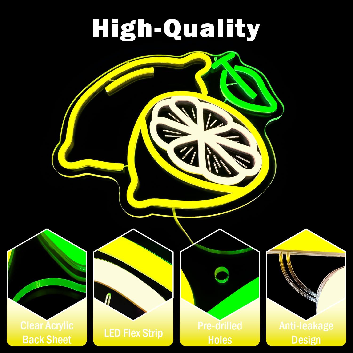 Lemon Neon Sign Dimmable LED L - Lighting Decor Home 评论和价格