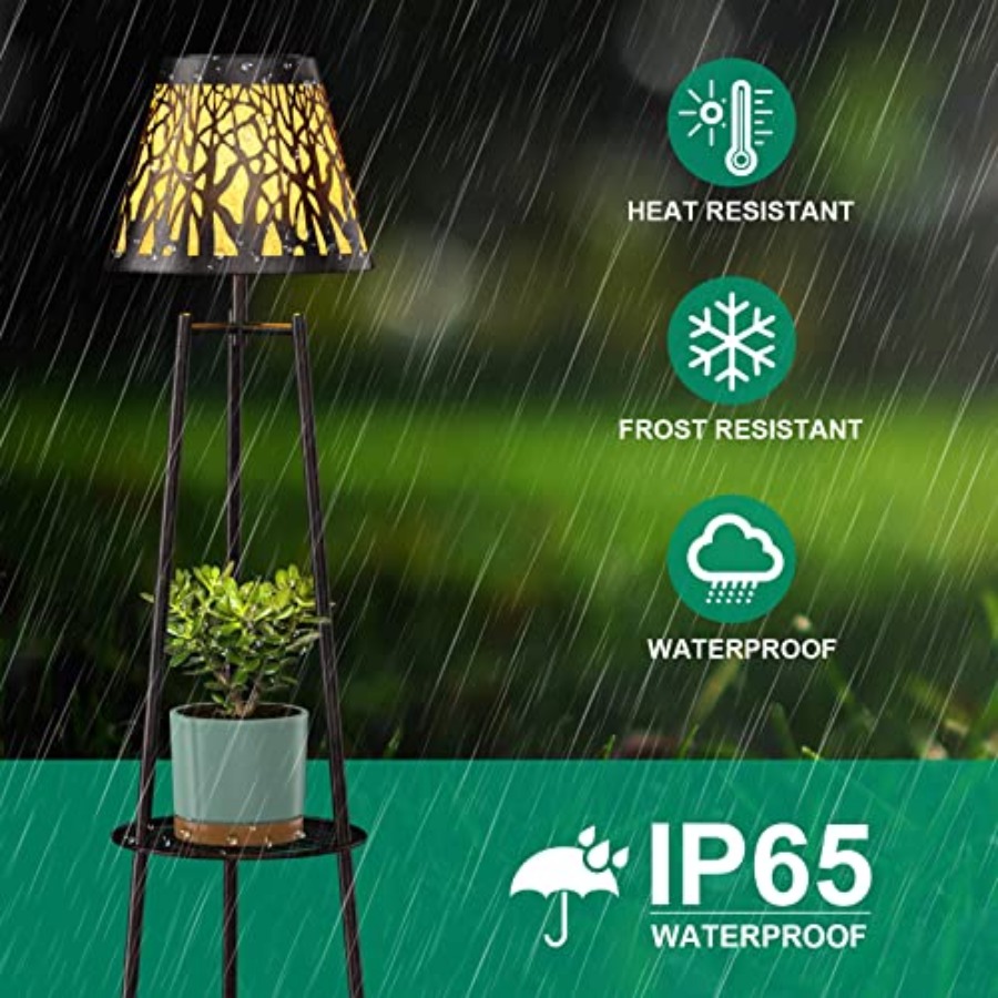2 Pack Outdoor Solar Floor Lam - Decor Lighting Floor Lamps 评论和价格