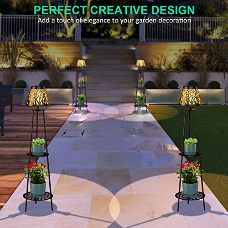 2 Pack Outdoor Solar Floor Lam - Decor Lighting Floor Lamps 评论和价格