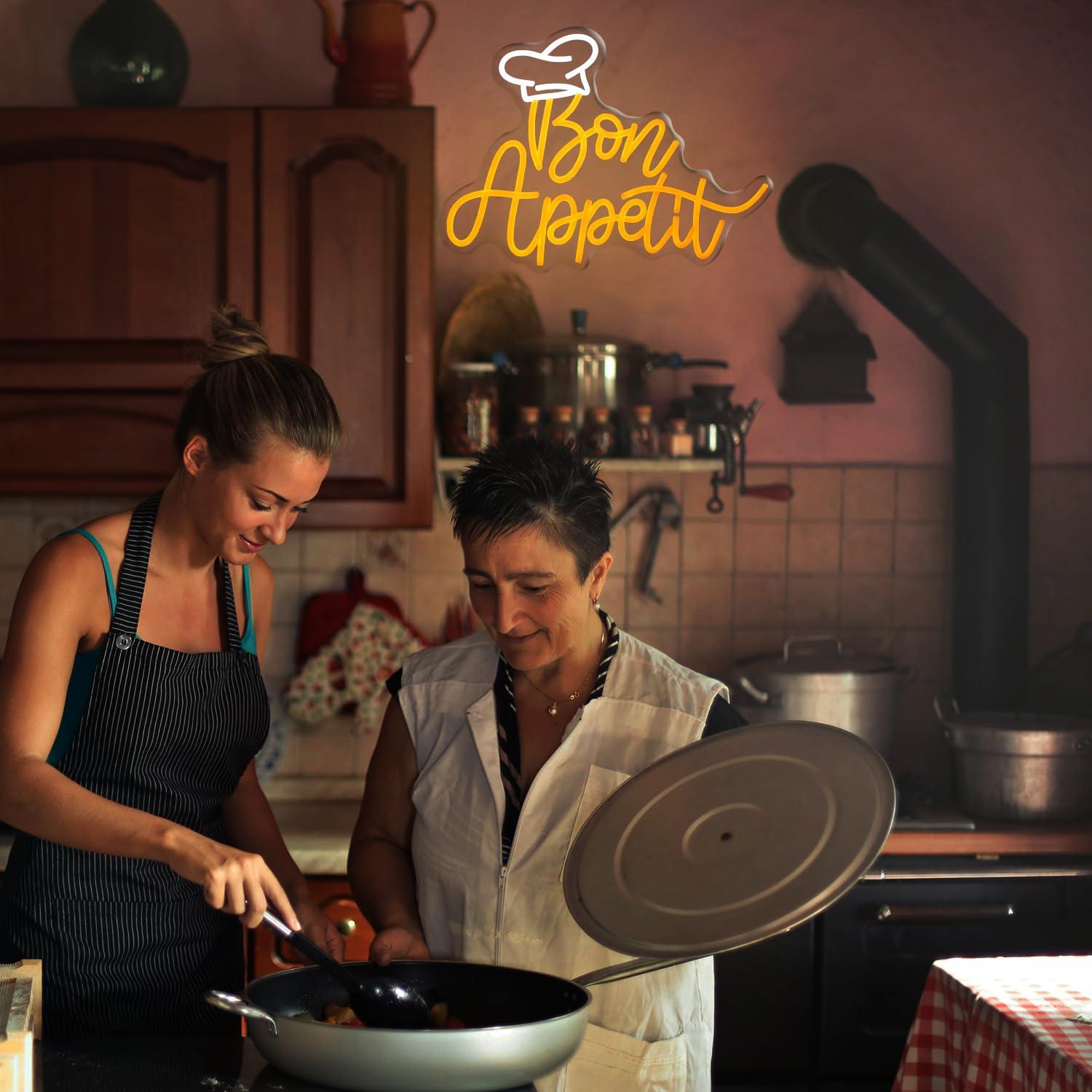 Bon Appetit Chef Hat Neon Sign - Lighting Decor Home 评论和价格