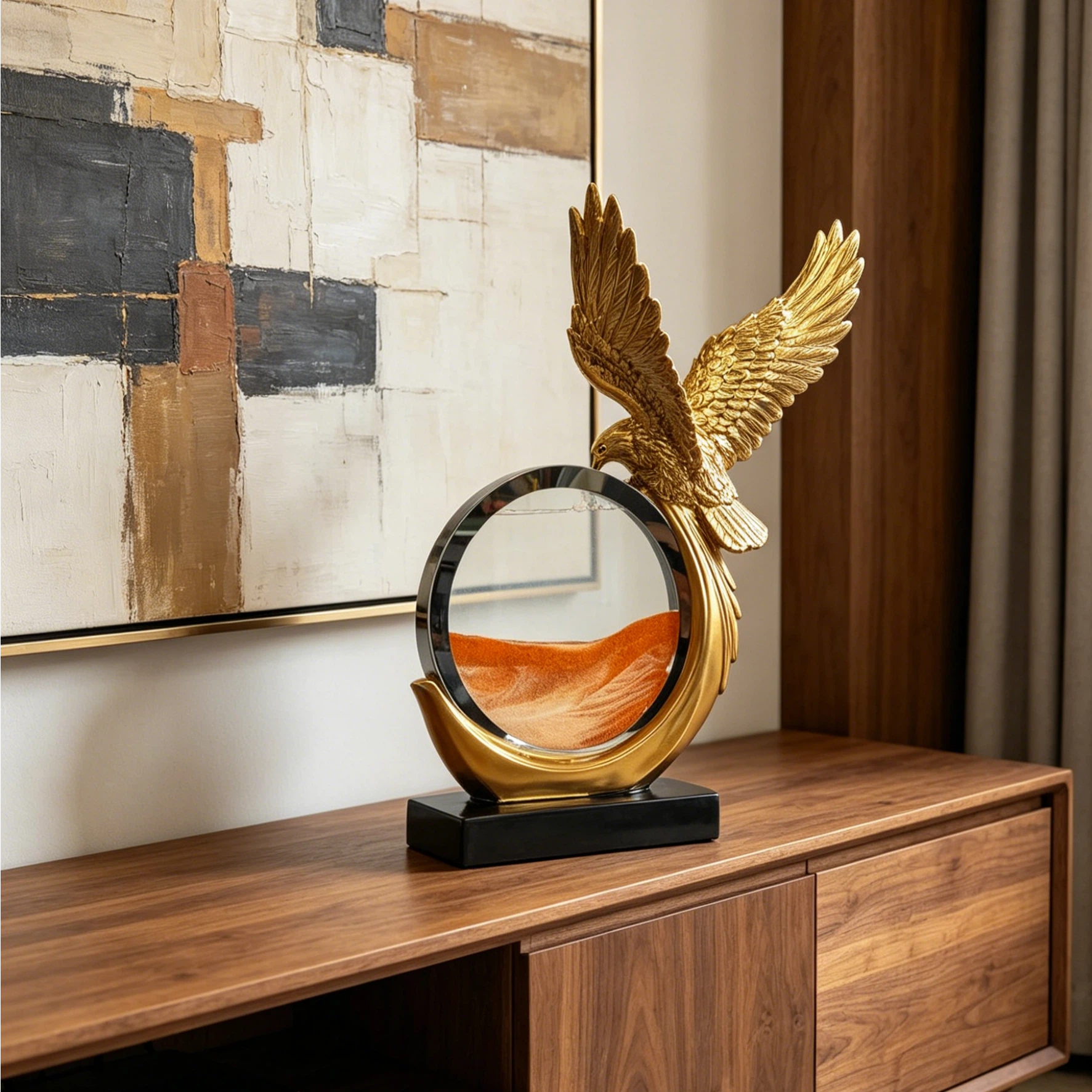 Golden Eagle Resin Statue with - Lighting Decor Company 评论和价格