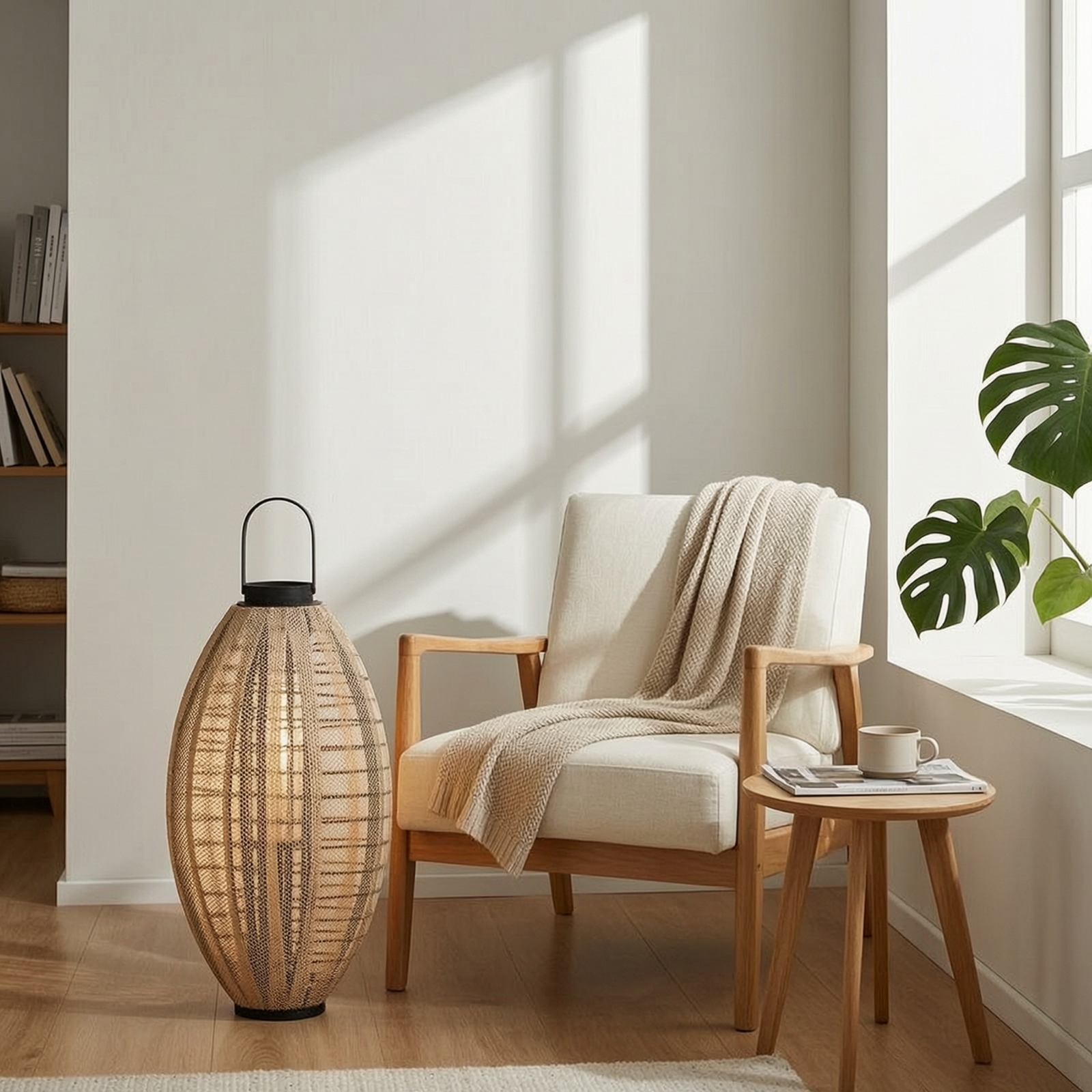 Woven Floor Lantern Decorative - Decor Lighting Floor Lamps 评论和价格