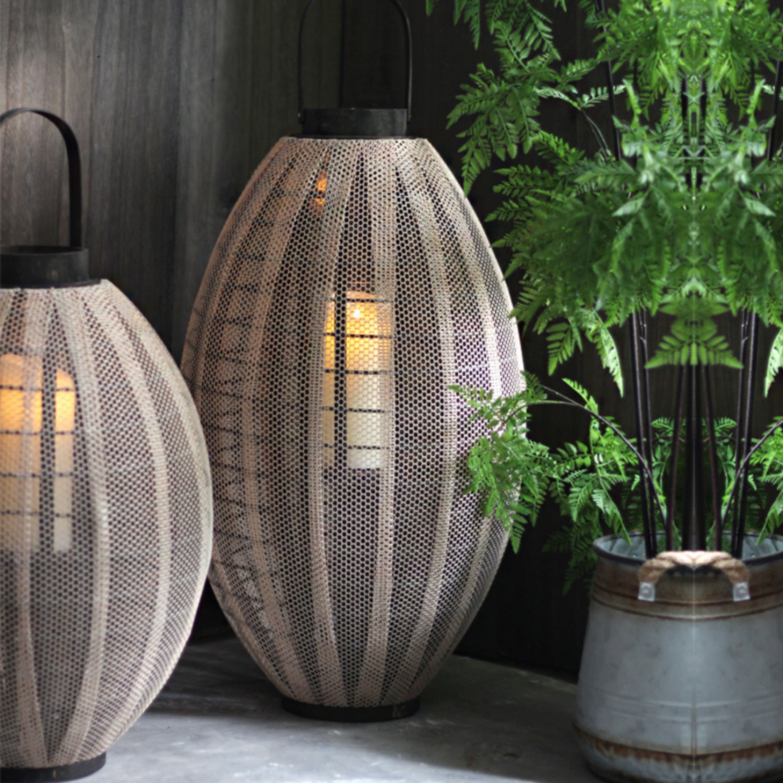 Woven Floor Lantern Decorative - Decor Lighting Floor Lamps 评论和价格