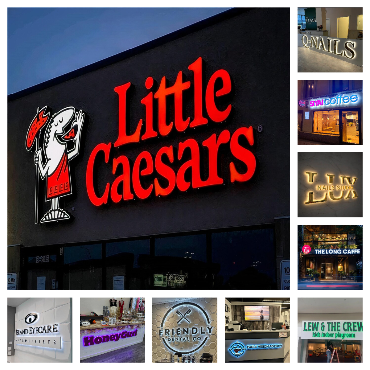 Custom 3D Metal Backlit Sign l - Lighting Decor Company 评论和价格