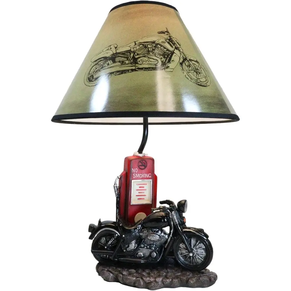 Vintage Retro Black Motorcycle - Lighting Decor Home 评论和价格