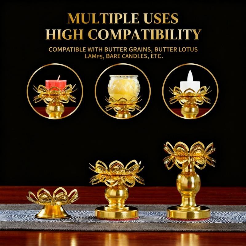2Pcs Holder Lotus Gold Diwali  - Lighting Decoration For Diwali 评论和价格