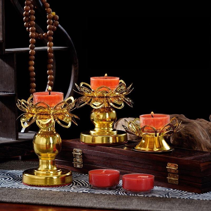 2Pcs Holder Lotus Gold Diwali  - Lighting Decoration For Diwali 评论和价格