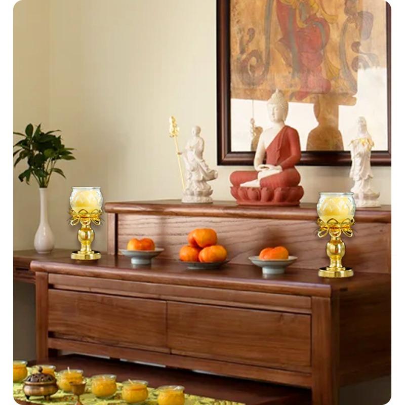 2Pcs Holder Lotus Gold Diwali  - Lighting Decoration For Diwali 评论和价格
