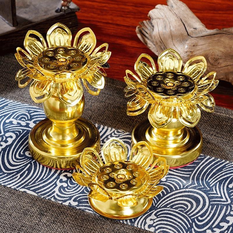 2Pcs Holder Lotus Gold Diwali  - Lighting Decoration For Diwali 评论和价格