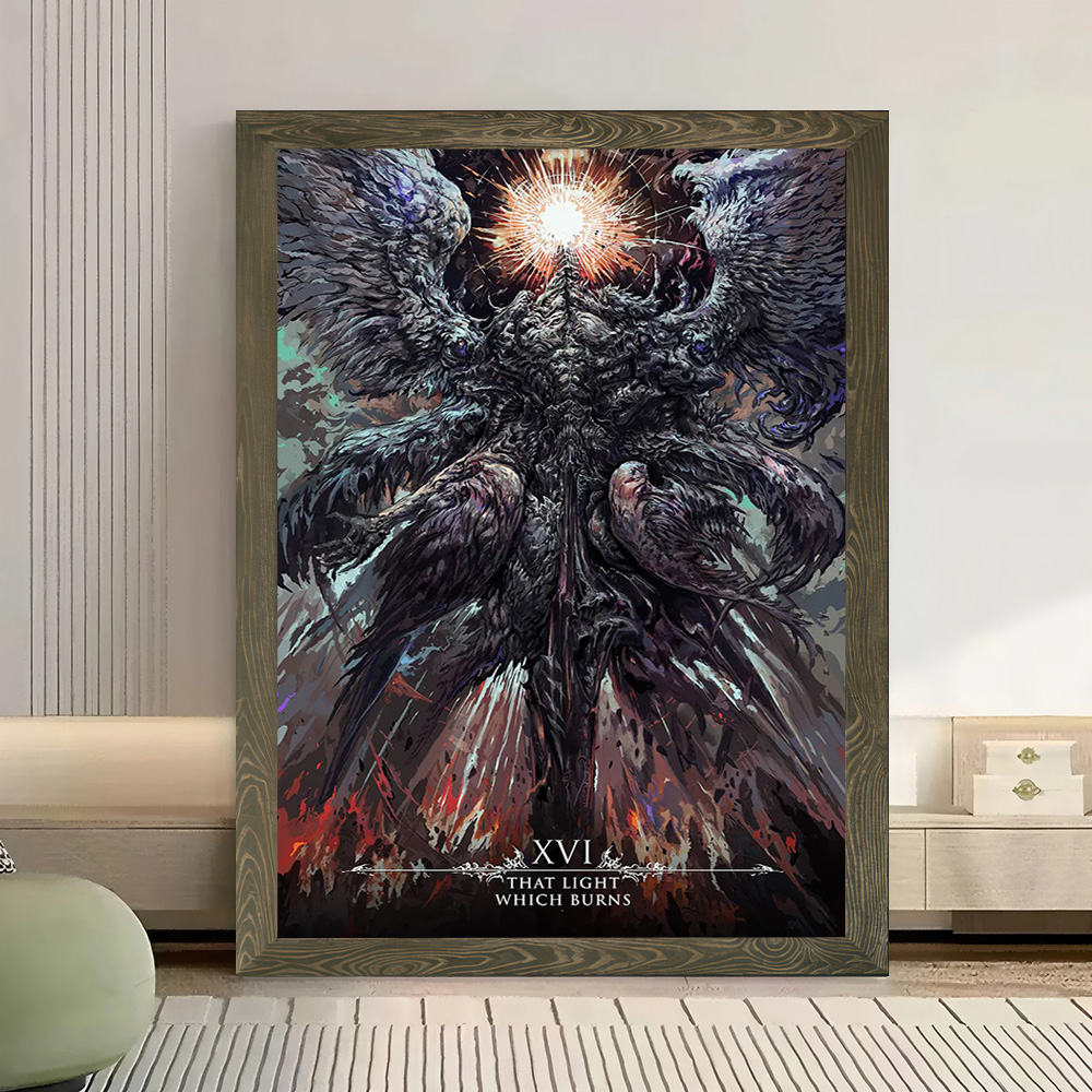 That Light Which Burns Canvas  - Lighting Room Decor Photo 评论和价格