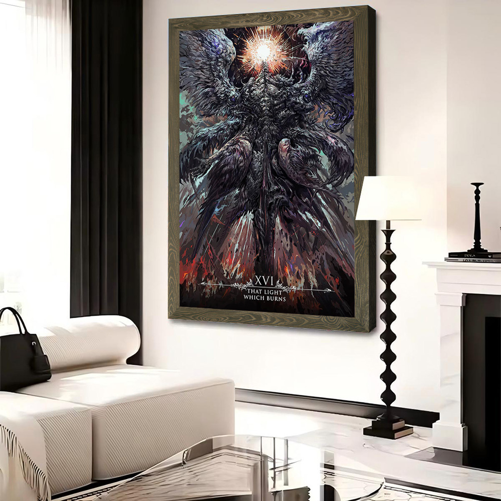 That Light Which Burns Canvas  - Lighting Room Decor Photo 评论和价格